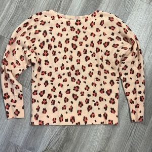 Leopard print cashmere sweater